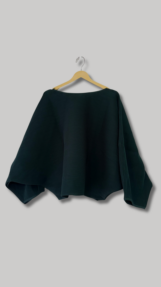 Bottle Green Free Bird Pleated Top